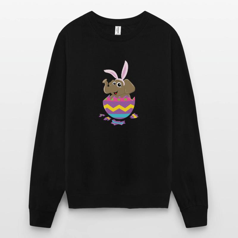 Easter Elephant - Cute Egg Hatching Easter Bunny Unisex Sweatshirt