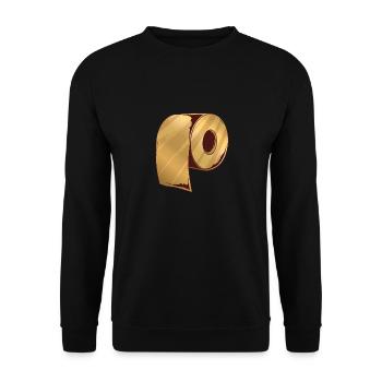 Le papier toilette doré corona doré - Sweat-shirt Unisexe - noir - Devant - Alina (178cm) & Michal (187cm)