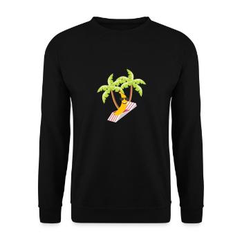 banana - Unisex Sweatshirt - black - Front - Alina (178cm) & Michal (187cm)