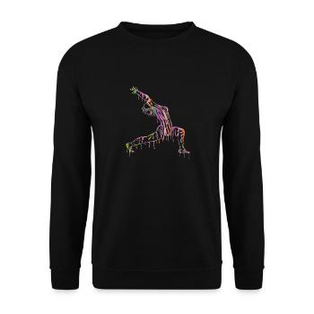 Yoga pour femmes - Sweat-shirt Unisexe - noir - Devant - Alina (178cm) & Michal (187cm)
