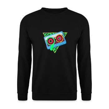 I love the 90s - Unisex Pullover - Schwarz - Vorne - Alina (178cm) & Michal (187cm)