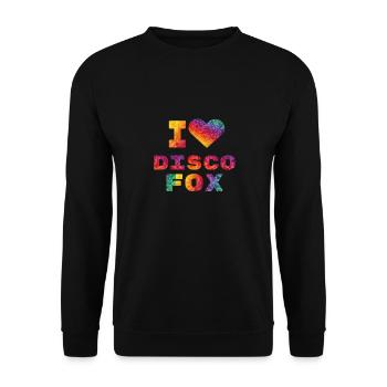 I love Discofox Tanzschule Tanzen Geschenk - Unisex Pullover - Schwarz - Vorne - Alina (178cm) & Michal (187cm)