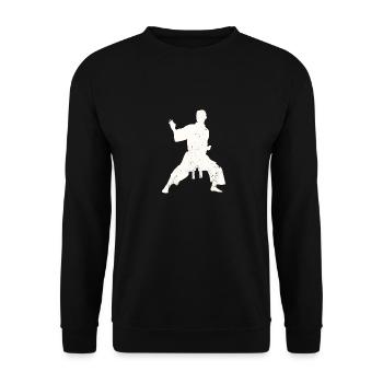 Karate - Unisex Pullover - Schwarz - Vorne - Alina (178cm) & Michal (187cm)