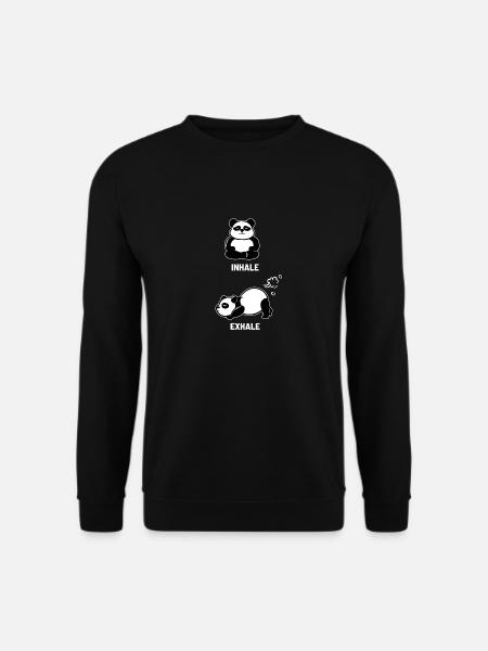 Inhale lustig Yoga Meister Geschenk - Unisex Pullover - Schwarz