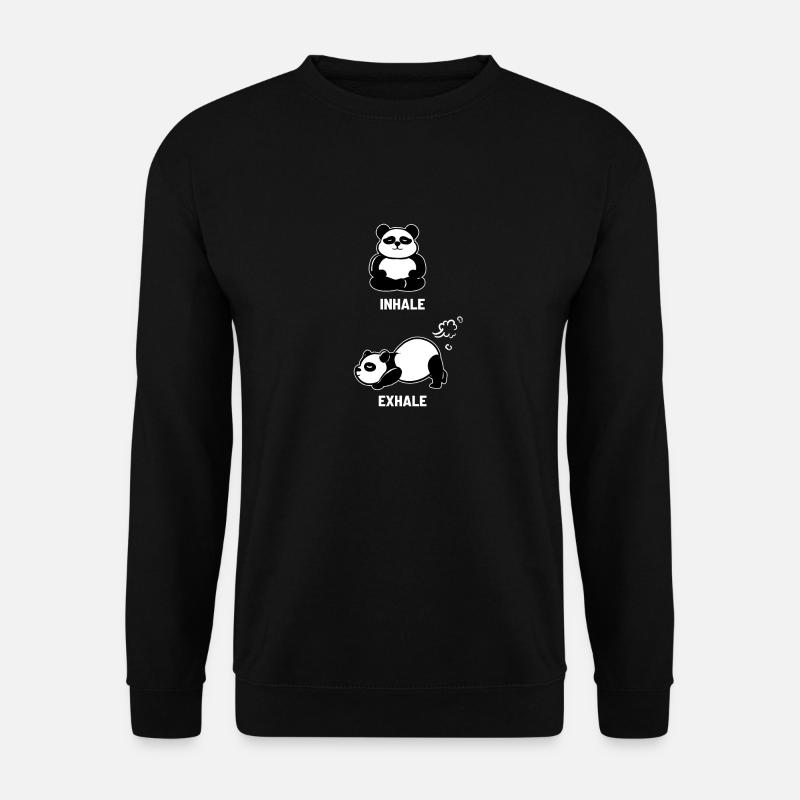 Inhale lustig Yoga Meister Geschenk - Unisex Pullover - Schwarz