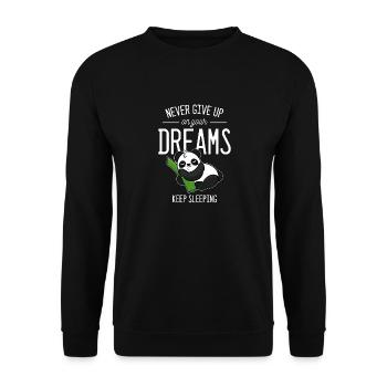 Keep Sleep Sleepy Person Gift - Unisex Sweatshirt - black - Front - Alina (178cm) & Michal (187cm)