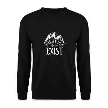 Much more than just Mountain Adventure Ca exist - Unisex Sweatshirt - black - Front - Alina (178cm) & Michal (187cm)