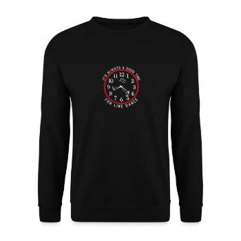 Linedance - Line Dancer gift - Unisex Sweatshirt - black - Front - Alina (178cm) & Michal (187cm)