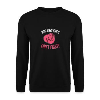 Mädchen-Kampf Cancer Supporter Geschenk - Unisex Pullover - Schwarz - Vorne - Alina (178cm) & Michal (187cm)