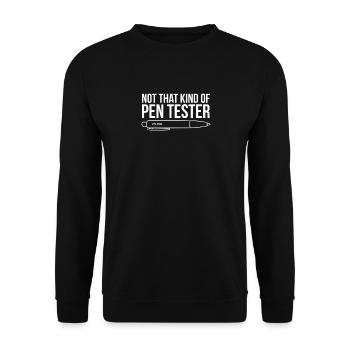 Nicht so ein lustiger Hacker für Pen-Tester - Unisex Pullover - Schwarz - Vorne - Alina (178cm) & Michal (187cm)