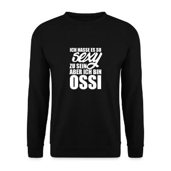 Ossi - Unisex Pullover - Schwarz - Vorne - Alina (178cm) & Michal (187cm)