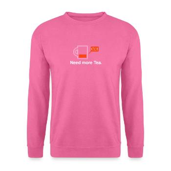 Niedrige Batterie braucht mehr Tee - Unisex Pullover - Pink - Vorne