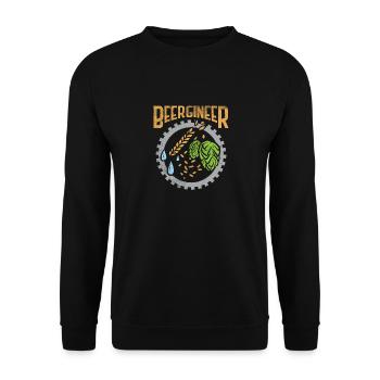 Beergineer Craft Beer Beer Hop Hobby Brewer Bie - Unisex Sweatshirt - black - Front - Alina (178cm) & Michal (187cm)