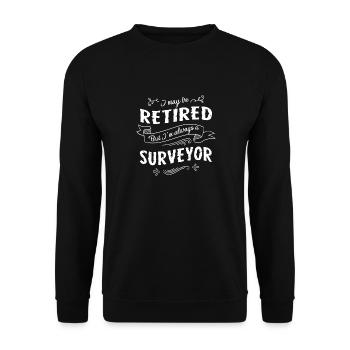 Surveyor Always A Surveyor - Sweat-shirt Unisexe - noir - Devant - Alina (178cm) & Michal (187cm)