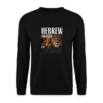 Löwe von Juda Hebräisch Israeliten Jüdisch - Unisex Pullover - Schwarz - Vorne - Alina (178cm) & Michal (187cm)