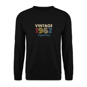 Cadeau vintage pour les personnes nées en 1962 - Sweat-shirt Unisexe - noir - Devant - Alina (178cm) & Michal (187cm)