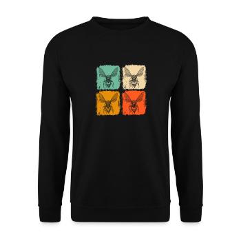Guêpe rétro - Sweat-shirt Unisexe - noir - Devant - Alina (178cm) & Michal (187cm)