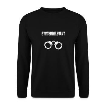 Police system relevant security justice gift - Unisex Sweatshirt - black - Front - Alina (178cm) & Michal (187cm)
