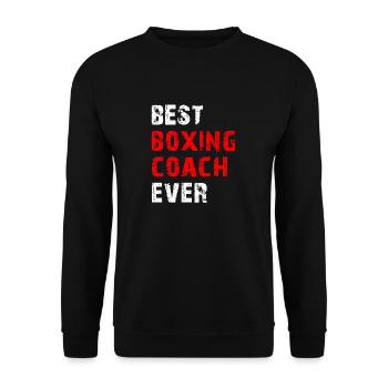 best boxing coach ever - Unisex Sweatshirt - black - Front - Alina (178cm) & Michal (187cm)