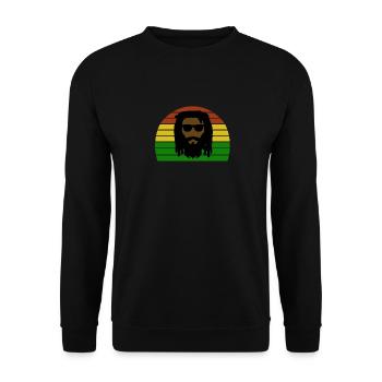 Rasta - Dreadlock - Raggae Rasta - Sweat-shirt Unisexe - noir - Devant - Alina (178cm) & Michal (187cm)