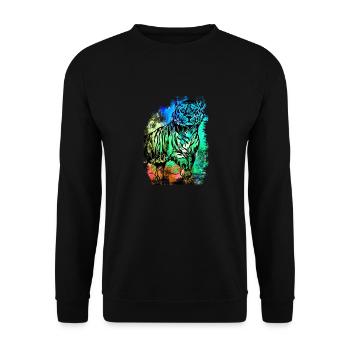 Tiger - Sweat-shirt Unisexe - noir - Devant - Alina (178cm) & Michal (187cm)