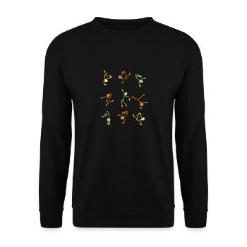Breakdance - Unisex Sweatshirt - black - Front - Alina (178cm) & Michal (187cm)
