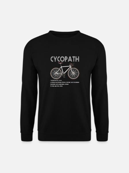 Cycopath Funny Bike Cycle Radfahrer Wortspiel Zitat Humor - Unisex Pullover - Schwarz
