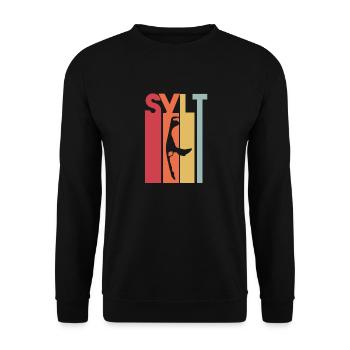 Sylt île vacances vacances vintage rétro - Sweat-shirt Unisexe - noir - Devant - Alina (178cm) & Michal (187cm)