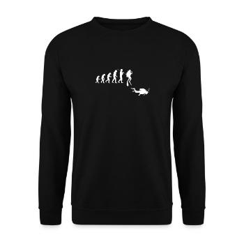 Evolution Tauchen für Taucher - Unisex Pullover - Schwarz - Vorne - Alina (178cm) & Michal (187cm)