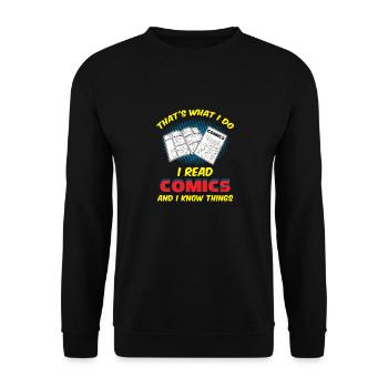 comics comic style gifts - Unisex Sweatshirt - black - Front - Alina (178cm) & Michal (187cm)