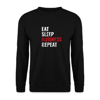 Business - Unisex Sweatshirt - black - Front - Alina (178cm) & Michal (187cm)