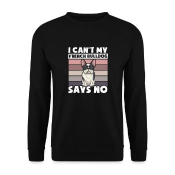 Frenchie Bulldog chiens de bouledogue français - Sweat-shirt Unisexe - noir - Devant - Alina (178cm) & Michal (187cm)