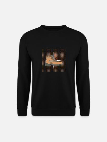 Wanderschuh Kompass Hintergrund - Unisex Pullover - Schwarz