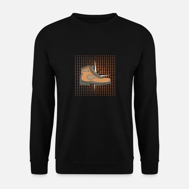 Wanderschuh Kompass Hintergrund - Unisex Pullover - Schwarz