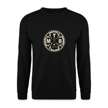 MTB badge - Unisex Sweatshirt - black - Front - Alina (178cm) & Michal (187cm)