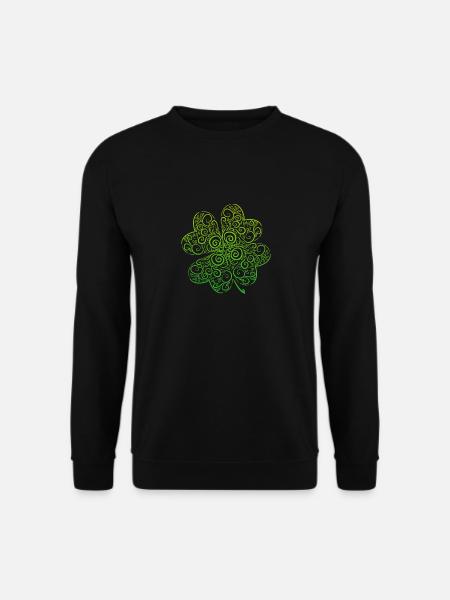 Clover design Irish Man gift - Unisex Sweatshirt - black