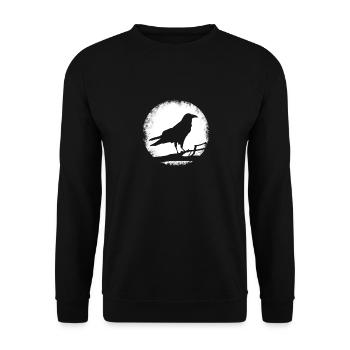 Cadeau oiseau corbeau corbeau noir - Sweat-shirt Unisexe - noir - Devant - Alina (178cm) & Michal (187cm)