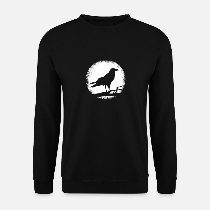 Krähe Schwarzer Rabe Vogel Geschenk - Unisex Pullover - Schwarz