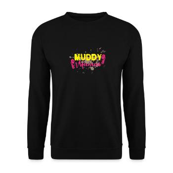 Mud Run Shirts for Women | Mud Girl Run Shirts - Unisex Sweatshirt - black - Front - Alina (178cm) & Michal (187cm)