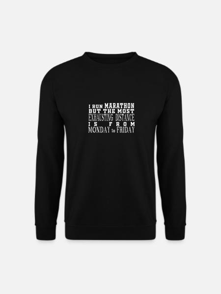 Marathon 42,195 KM Läufer Oufit für Marathonläufer - Unisex Pullover - Schwarz
