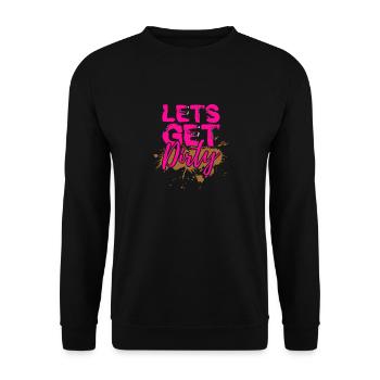 Mud Run Shirts for Women Pink | Girls Pink Mud Run - Unisex Sweatshirt - black - Front - Alina (178cm) & Michal (187cm)