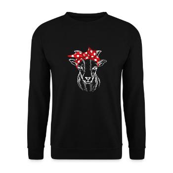 Goats Farmer TShirt | Goat farm goat breeding - Unisex Sweatshirt - black - Front - Alina (178cm) & Michal (187cm)