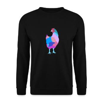 Poulet - Sweat-shirt Unisexe - noir - Devant - Alina (178cm) & Michal (187cm)