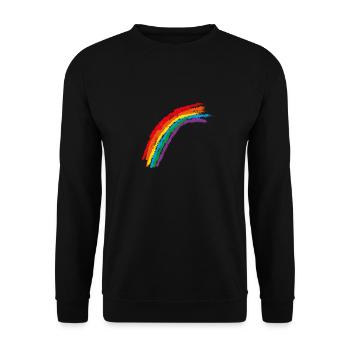 Rainbow shirt & mask with rainbow motif - Unisex Sweatshirt - black - Front - Alina (178cm) & Michal (187cm)
