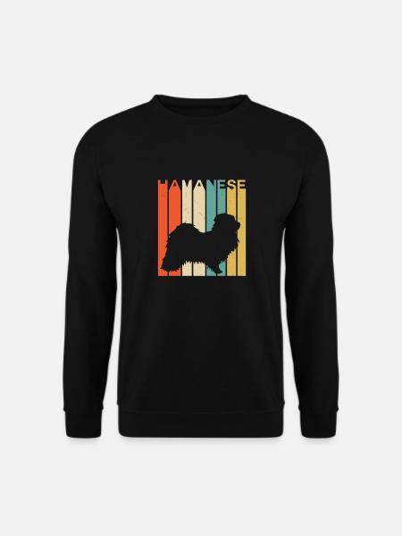 Retro Vintage Havaneser Silhouette Hund - Unisex Pullover - Schwarz