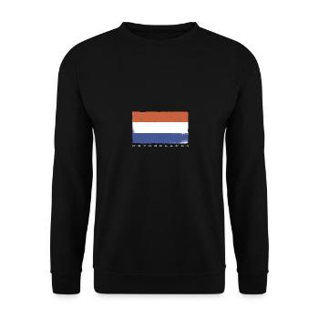 Netherlands Flag Pays-Bas Masque visage drapeau - Sweat-shirt Unisexe - noir - Devant - Alina (178cm) & Michal (187cm)