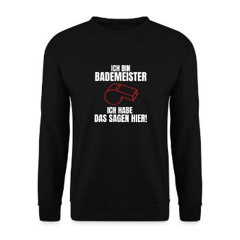 Bademeister - Unisex Pullover - Schwarz - Vorne - Alina (178cm) & Michal (187cm)