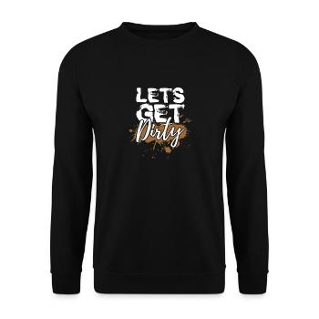 Mud Run Shirts | Mud Run Team Shirts - Unisex Sweatshirt - black - Front - Alina (178cm) & Michal (187cm)