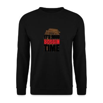 Drôle de boue Bogging Tshirt 4x4 Offroad Mens Gift - Sweat-shirt Unisexe - noir - Devant - Alina (178cm) & Michal (187cm)