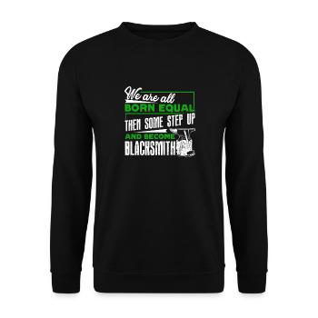 Blacksmith The Best Become Blacksmith - Unisex Sweatshirt - black - Front - Alina (178cm) & Michal (187cm)